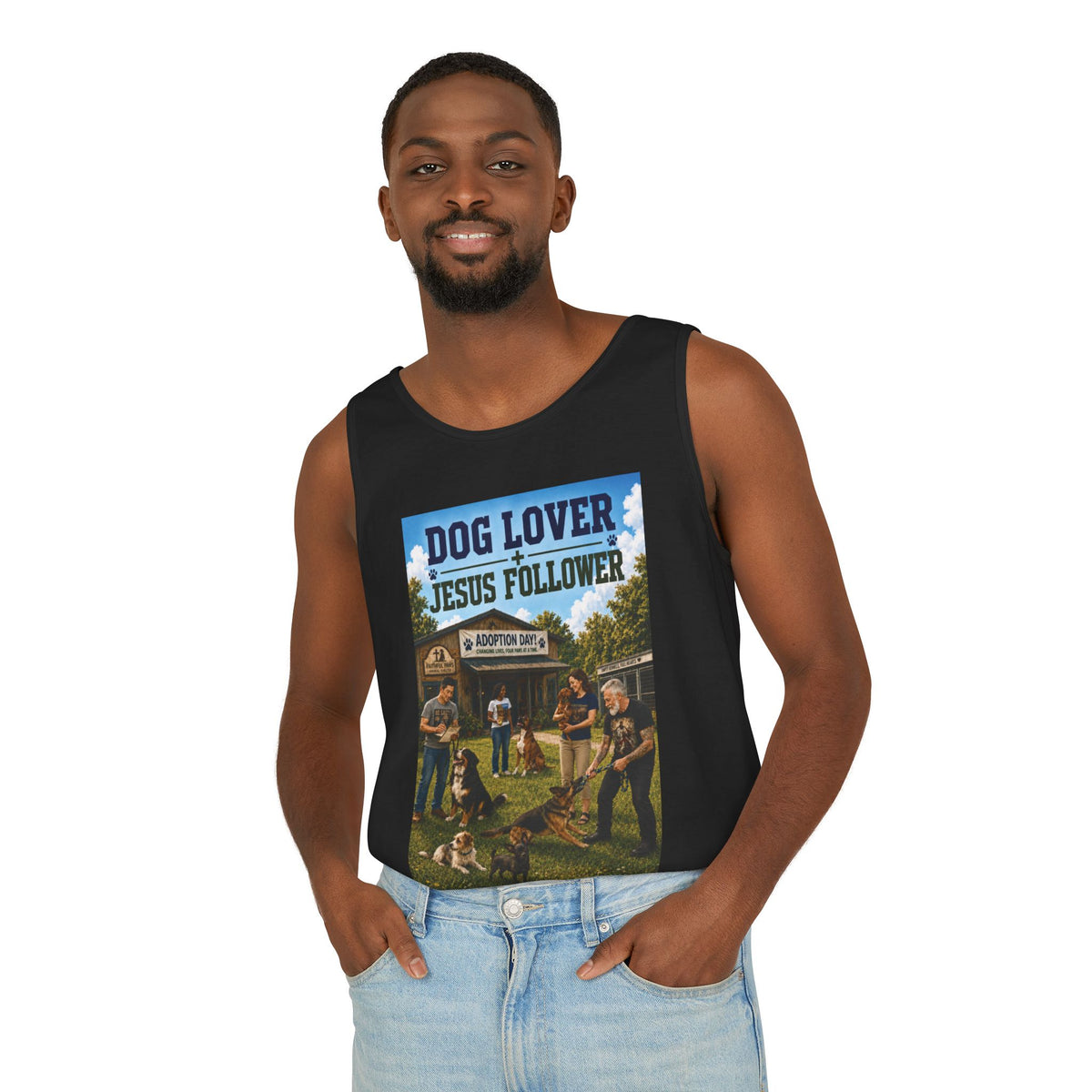 Jesus Follower Dog Lover Tank Top — Christian Pet Lover Graphic Tank
