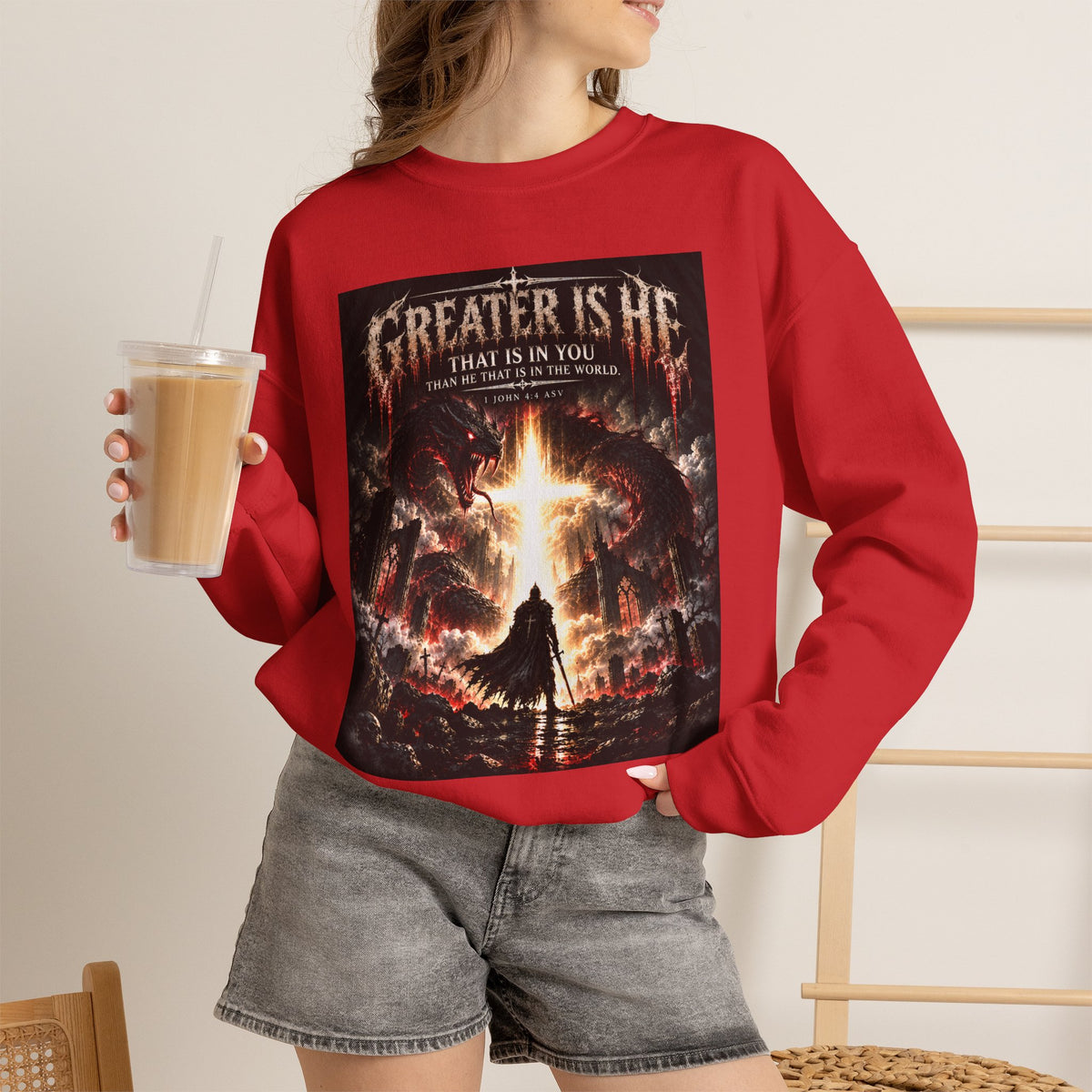 "Greater Is He" Ad Edition Holiday October Edition Cross Design