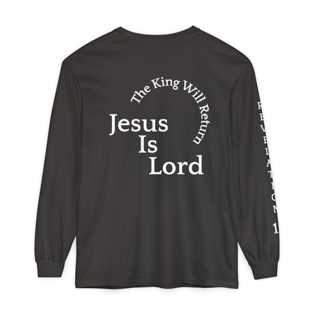 Jesus Is Lord Long Sleeve Tee — Regal Christian Warrior Graphic Shirt