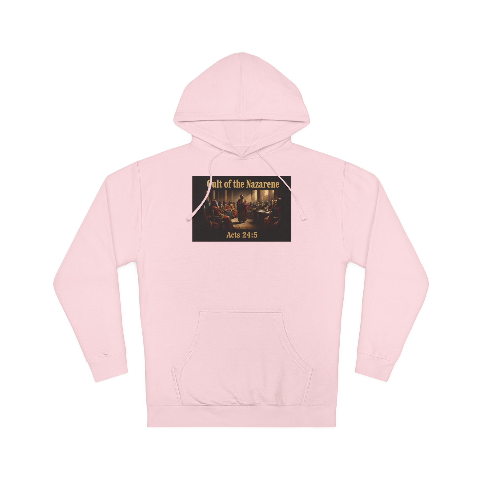 Christian Hoodie "Cult of the Nazarene" — Acts 24:5, Matthew 5:11 Verse Pullover multiple colors
