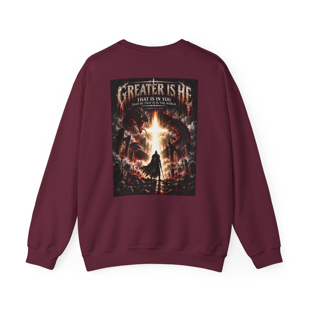 "Greater Is He" Holiday October Edition Cross Design