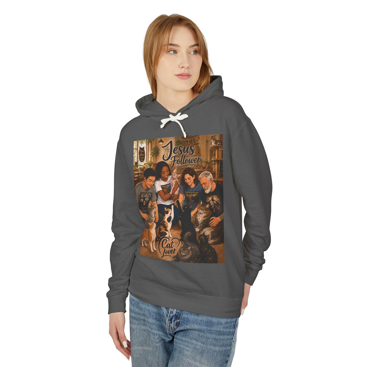 "Ad version" Cat Lover Hoodie — Proverbs 12:10 Christian Pet Sweatshirt