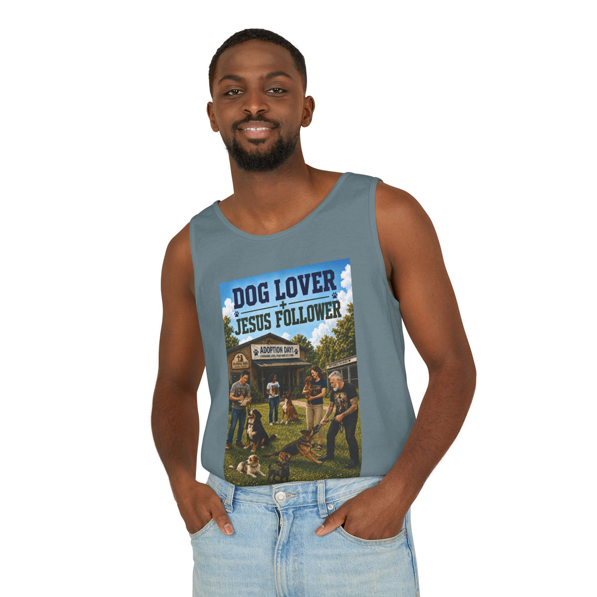 Jesus Follower Dog Lover Tank Top — Christian Pet Lover Graphic Tank