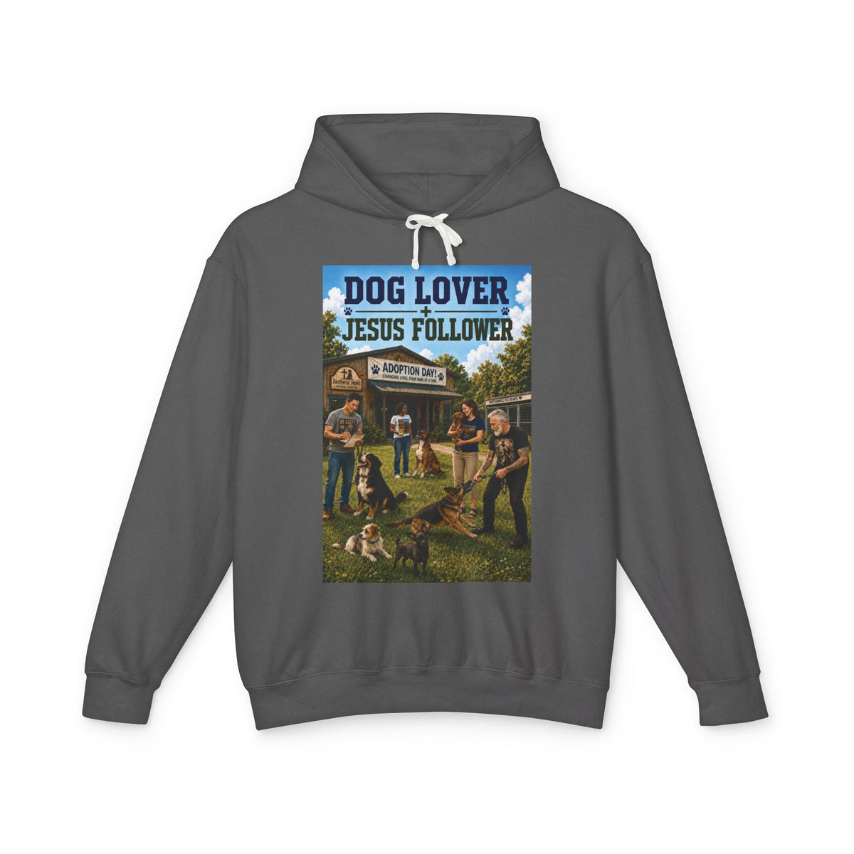 Dog Lover Jesus Follower Hoodie — Proverbs 12:10 Christian Pet Rescue Sweatshirt