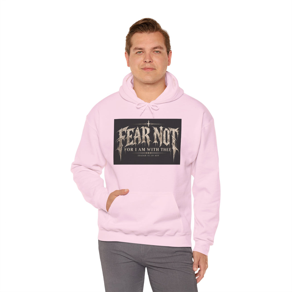 Fear Not Hoodie Holiday October edition — Christian Cross Graphic Hooded Sweatshirt