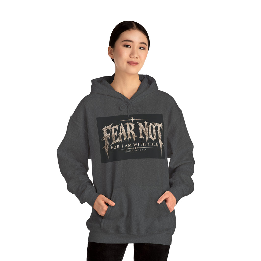Fear Not Hoodie Holiday October edition — Christian Cross Graphic Hooded Sweatshirt