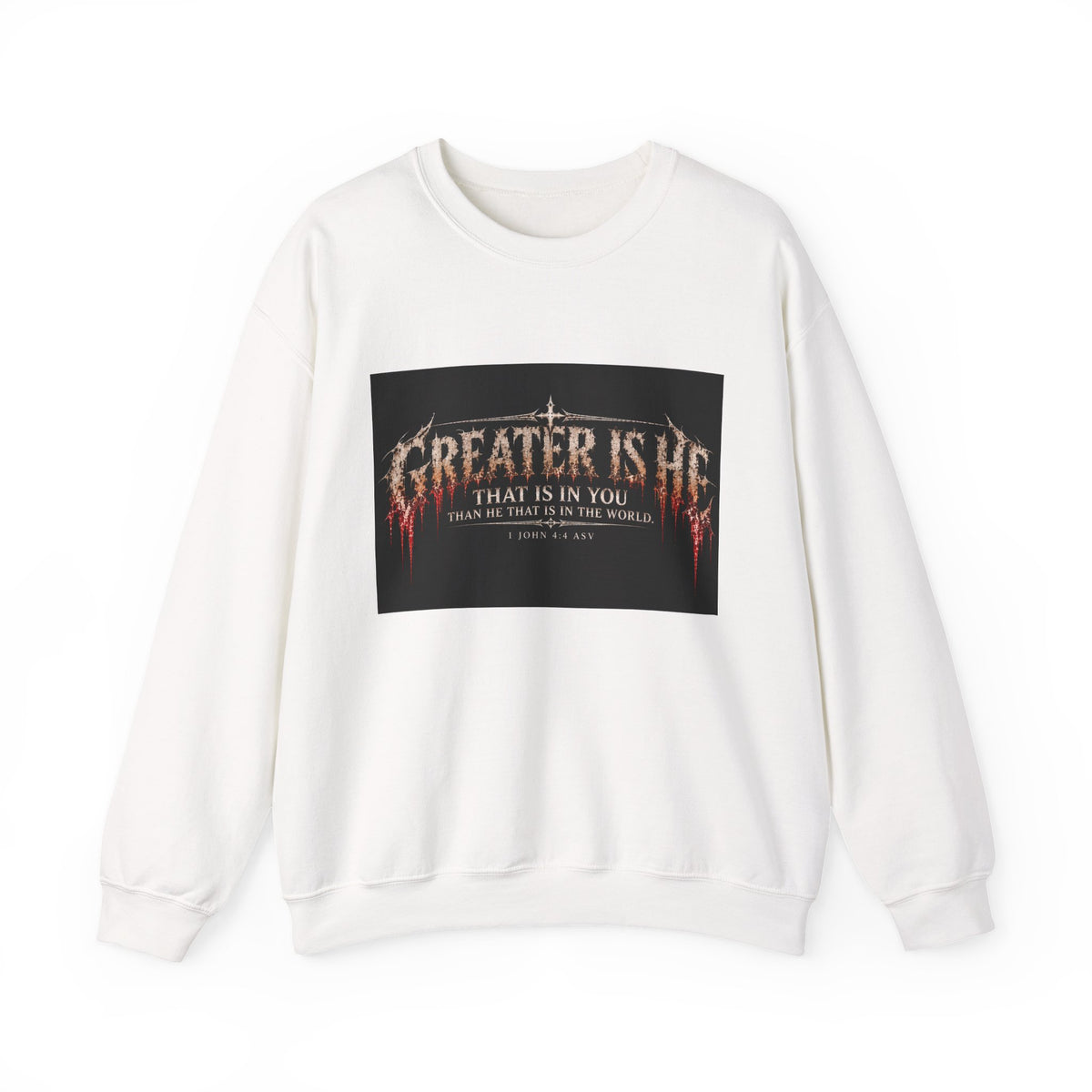 "Greater Is He" Holiday October Edition Cross Design