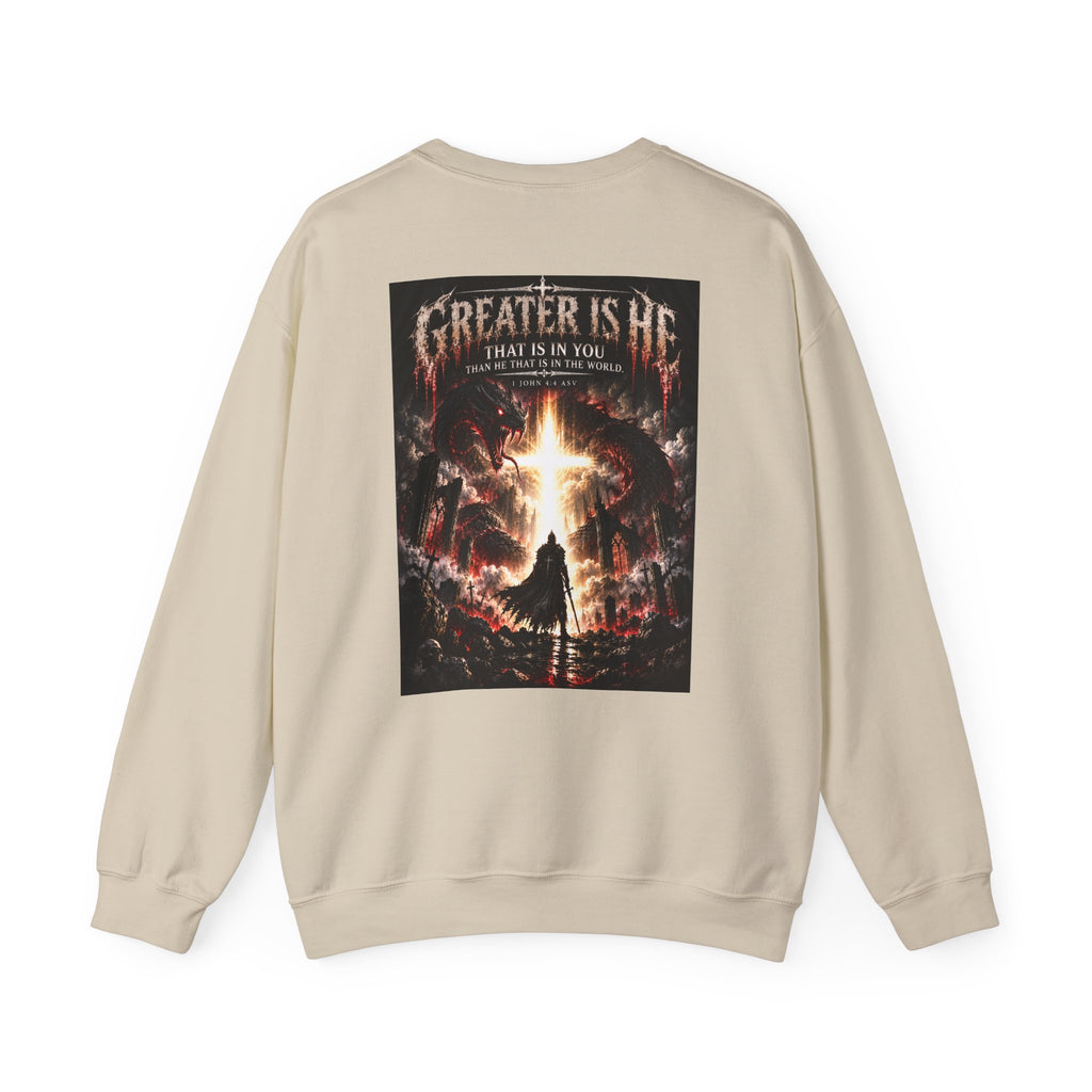 "Greater Is He" Holiday October Edition Cross Design
