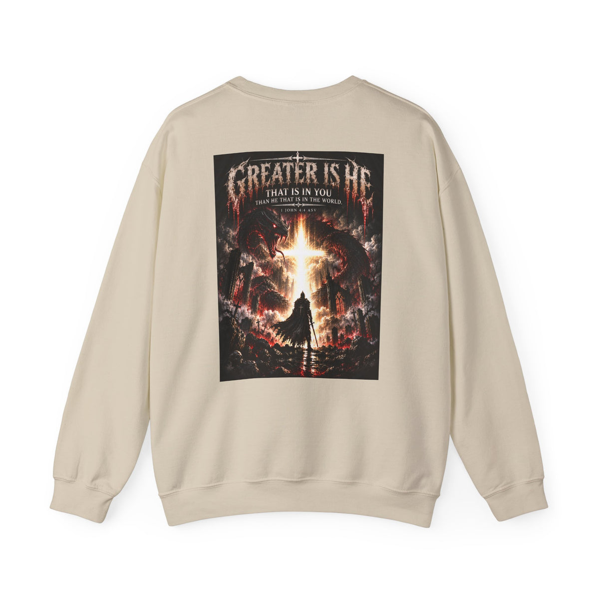 "Greater Is He" Holiday October Edition Cross Design