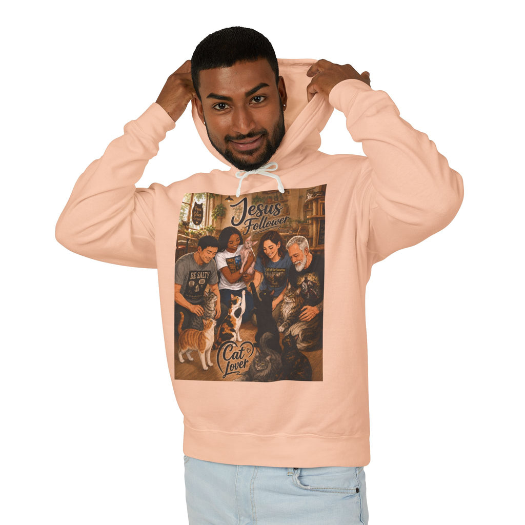 "Ad version" Cat Lover Hoodie — Proverbs 12:10 Christian Pet Sweatshirt