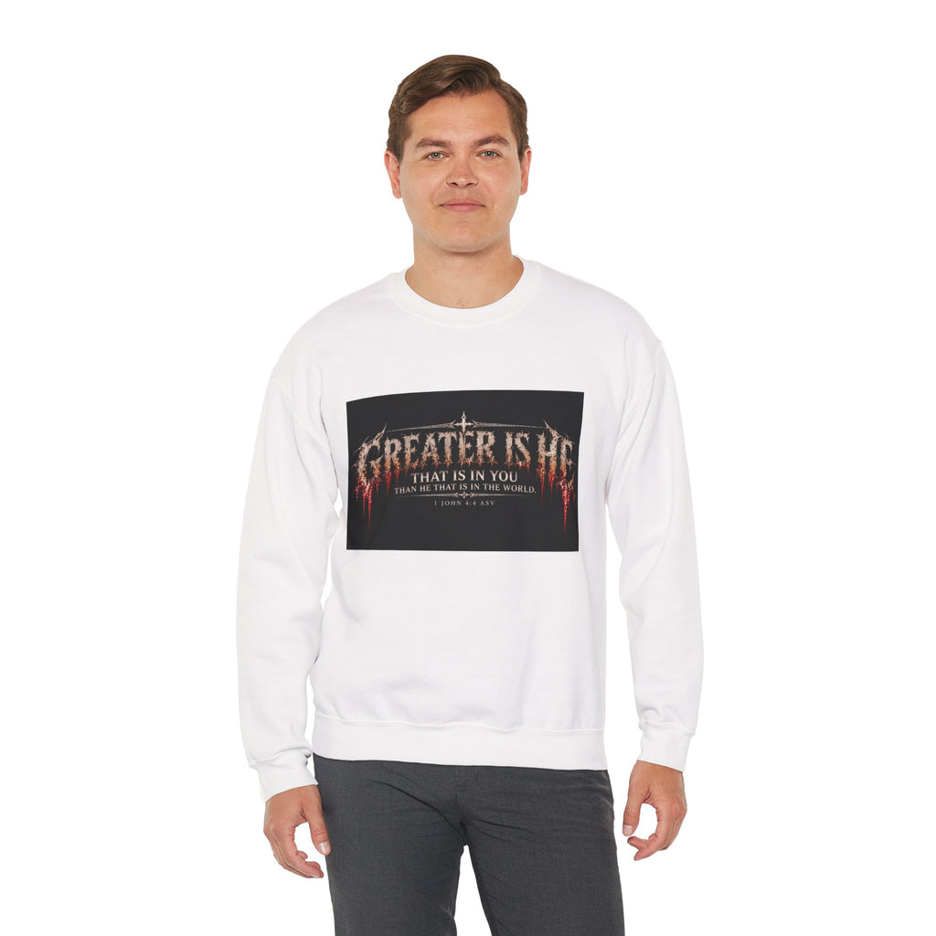 "Greater Is He" Holiday October Edition Cross Design