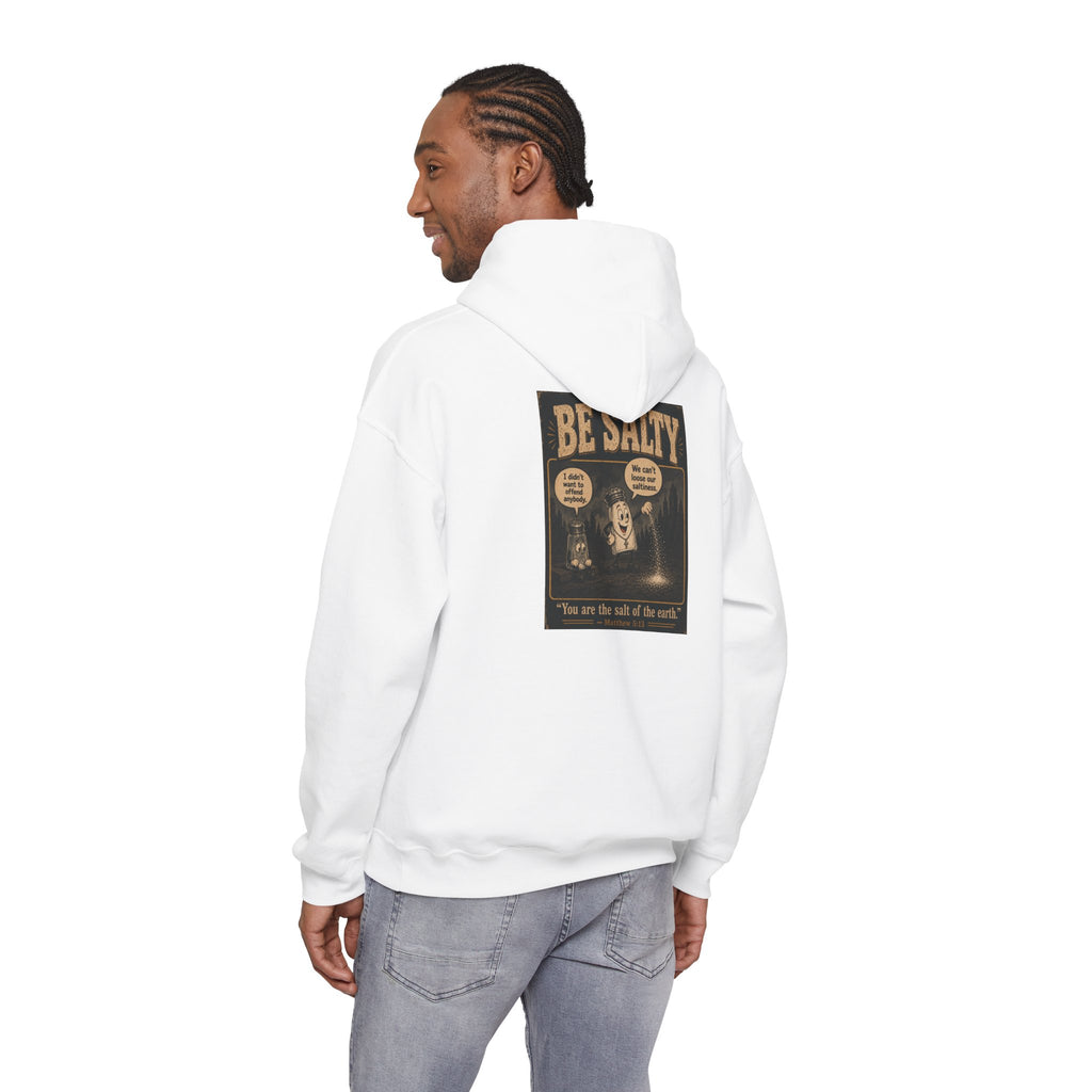Salt the Earth Hoodie — "Salt the Earth" Matthew 5:13 Christian Graphic Pullover