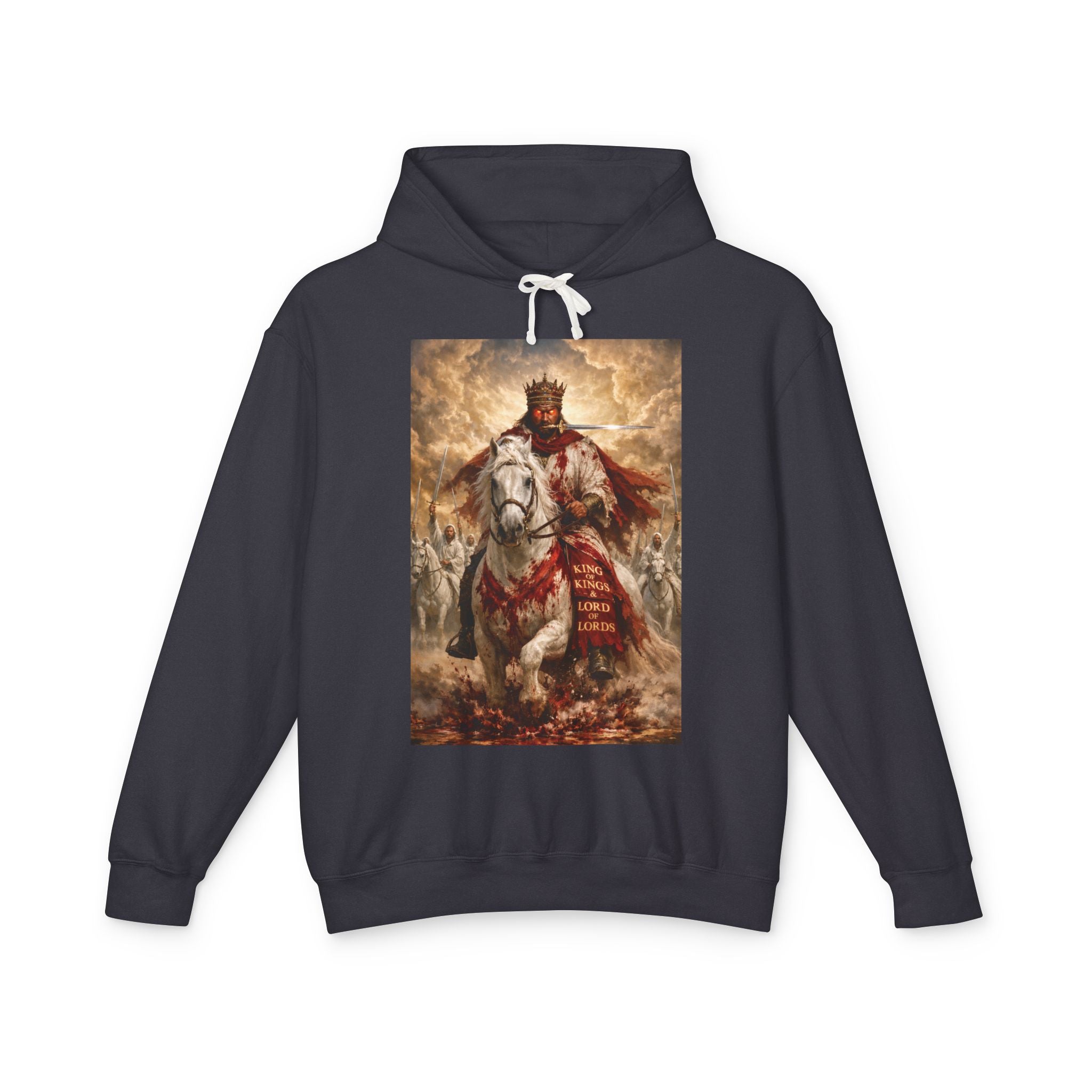Christian Hoodie — 'Jesus Is Lord' with Revelation 19:11-16 Graphic