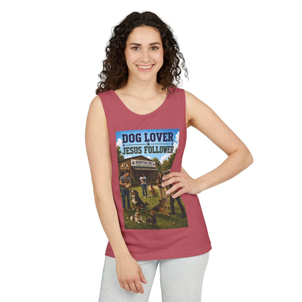 Jesus Follower Dog Lover Tank Top — Christian Pet Lover Graphic Tank