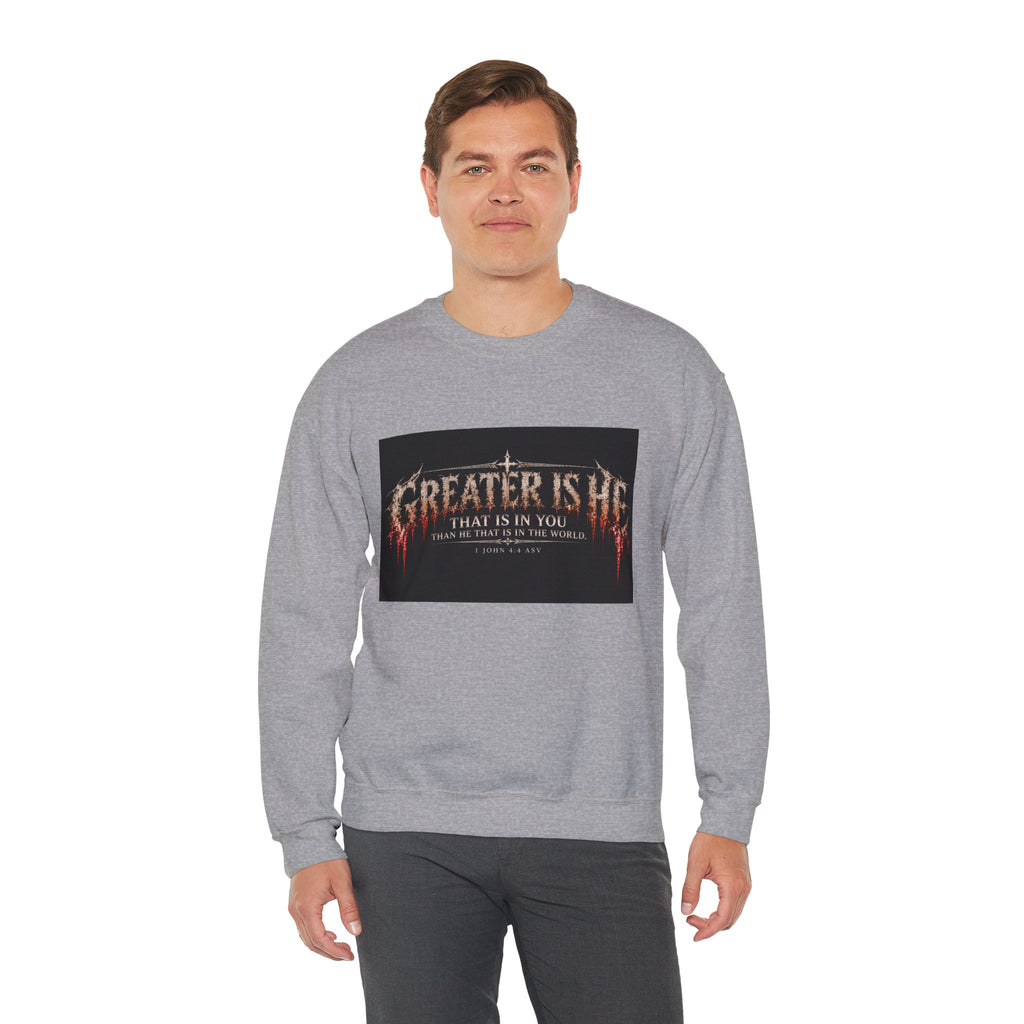 "Greater Is He" Holiday October Edition Cross Design