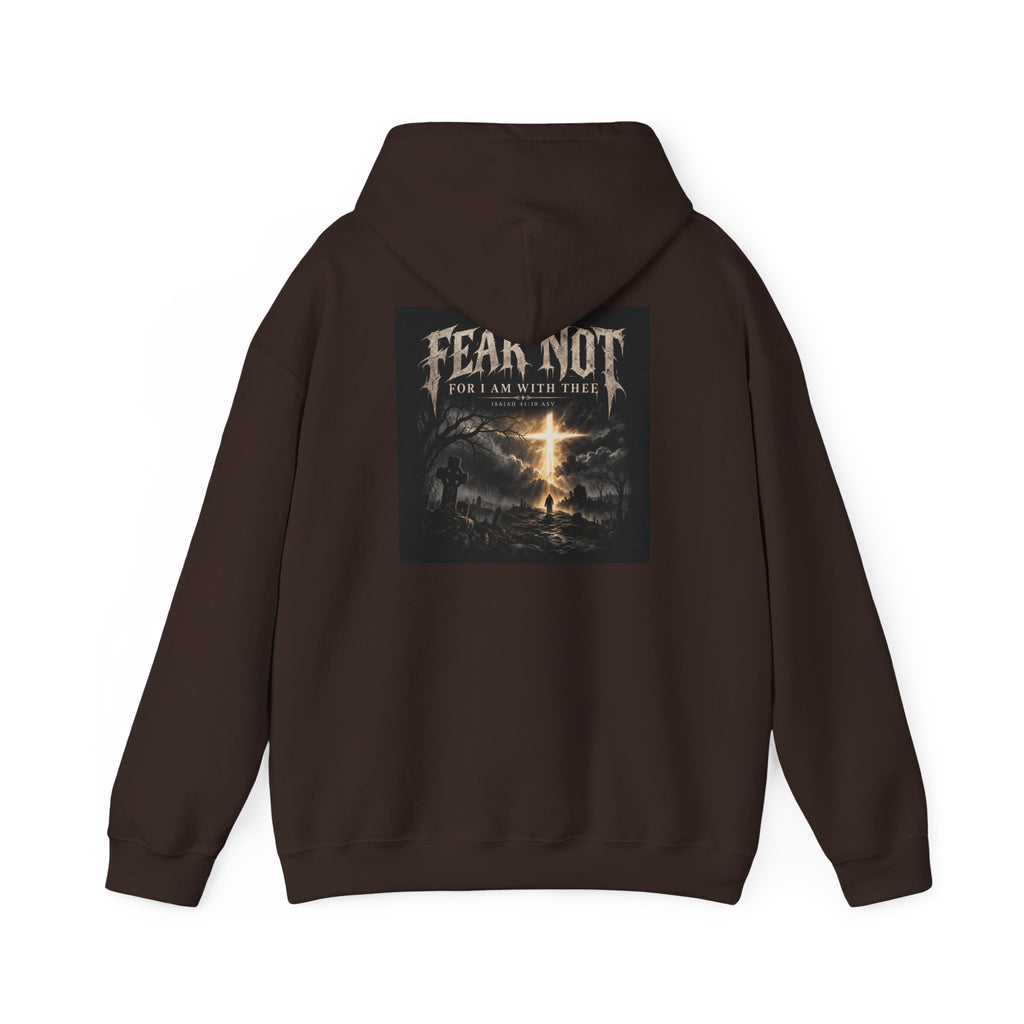 Fear Not Hoodie Holiday October edition — Christian Cross Graphic Hooded Sweatshirt