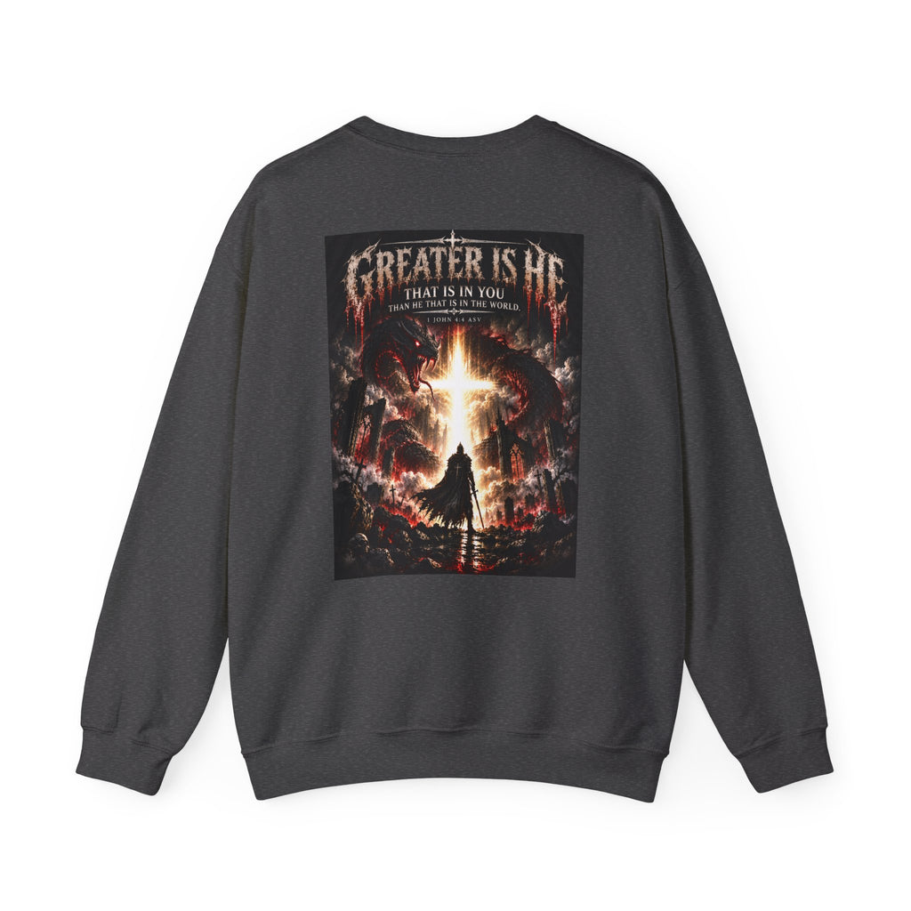 "Greater Is He" Holiday October Edition Cross Design