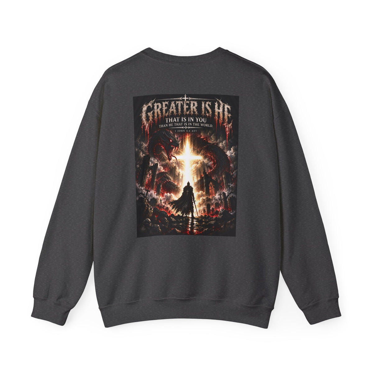 "Greater Is He" Holiday October Edition Cross Design
