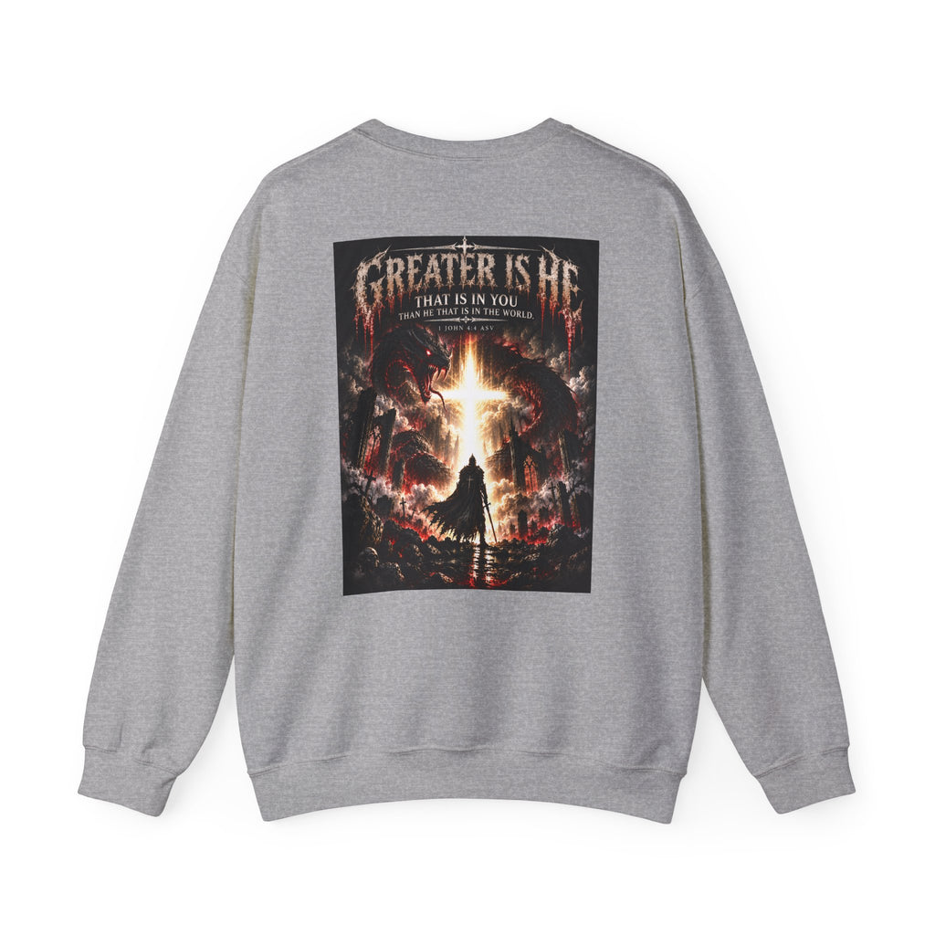 "Greater Is He" Holiday October Edition Cross Design