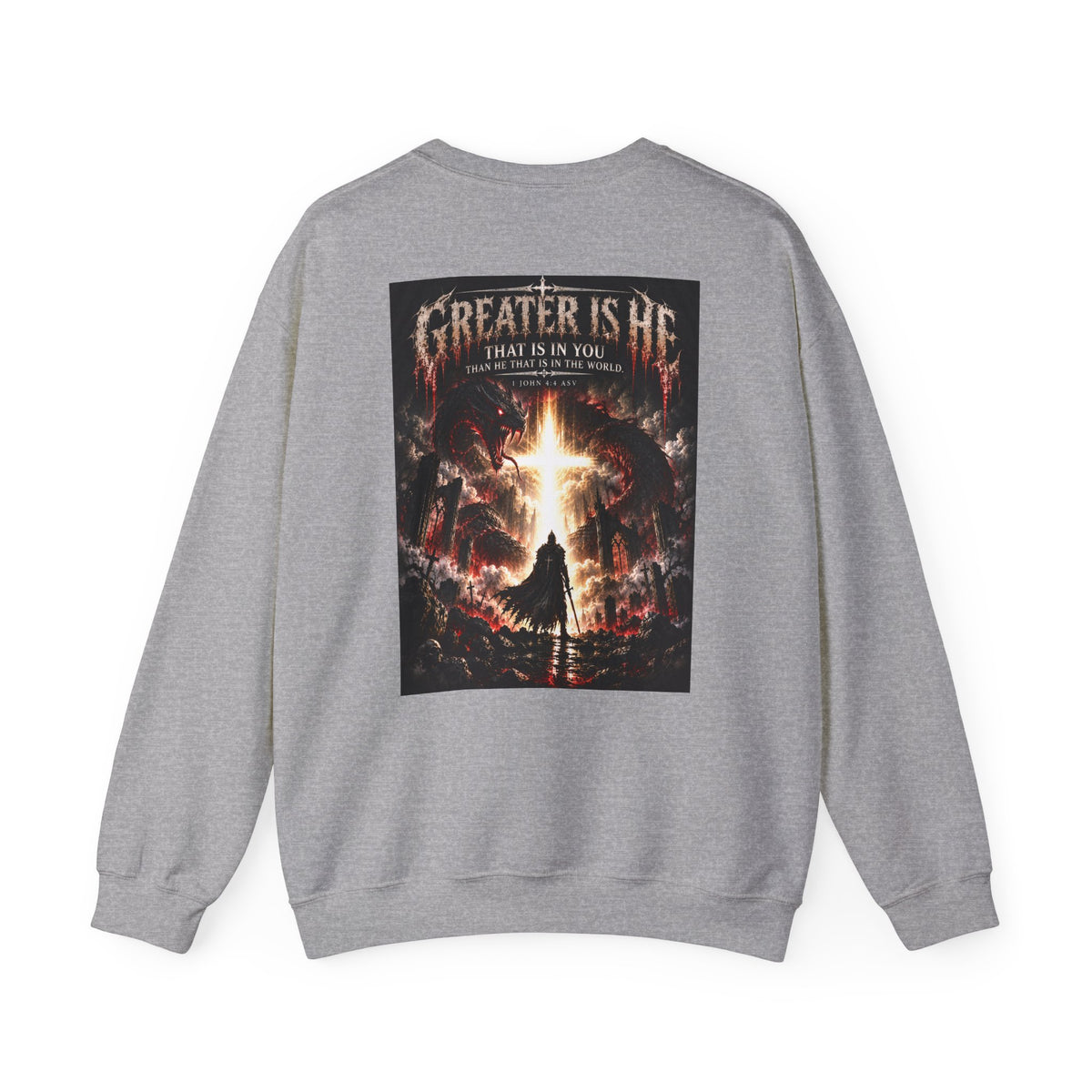 "Greater Is He" Holiday October Edition Cross Design
