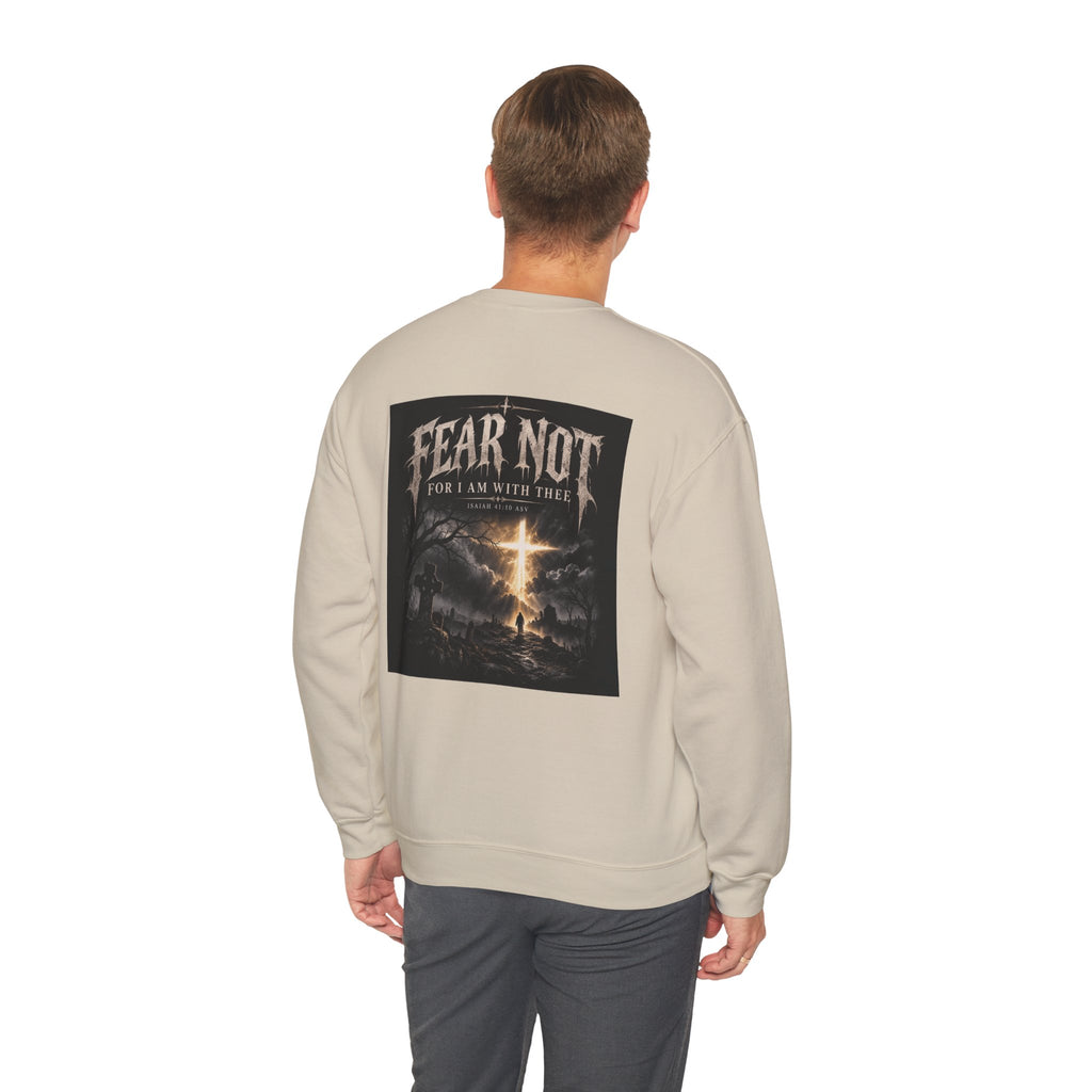 Fear Not Crewneck Sweatshirt Holiday October Edition — "Fear Not, For I Am With Thee" Christian Graphic Pullover