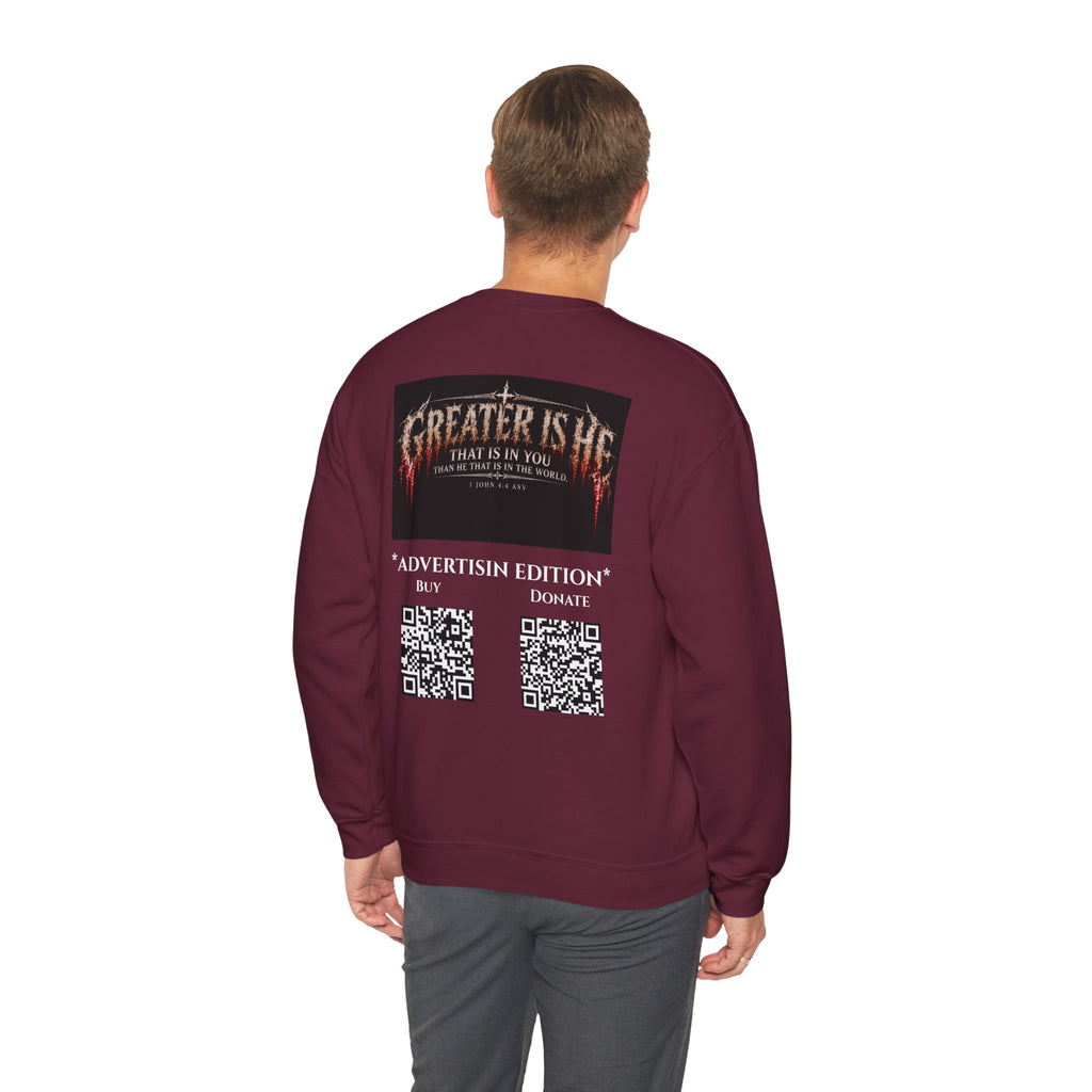 "Greater Is He" Ad Edition Holiday October Edition Cross Design