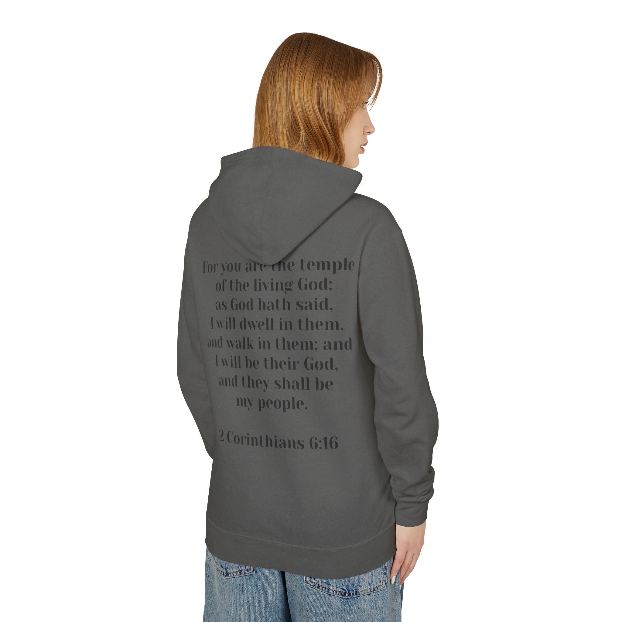 Christian 'Then & Now' Hoodie — 2 Corinthians 6:16 Temple of the Living God Sweatshirt