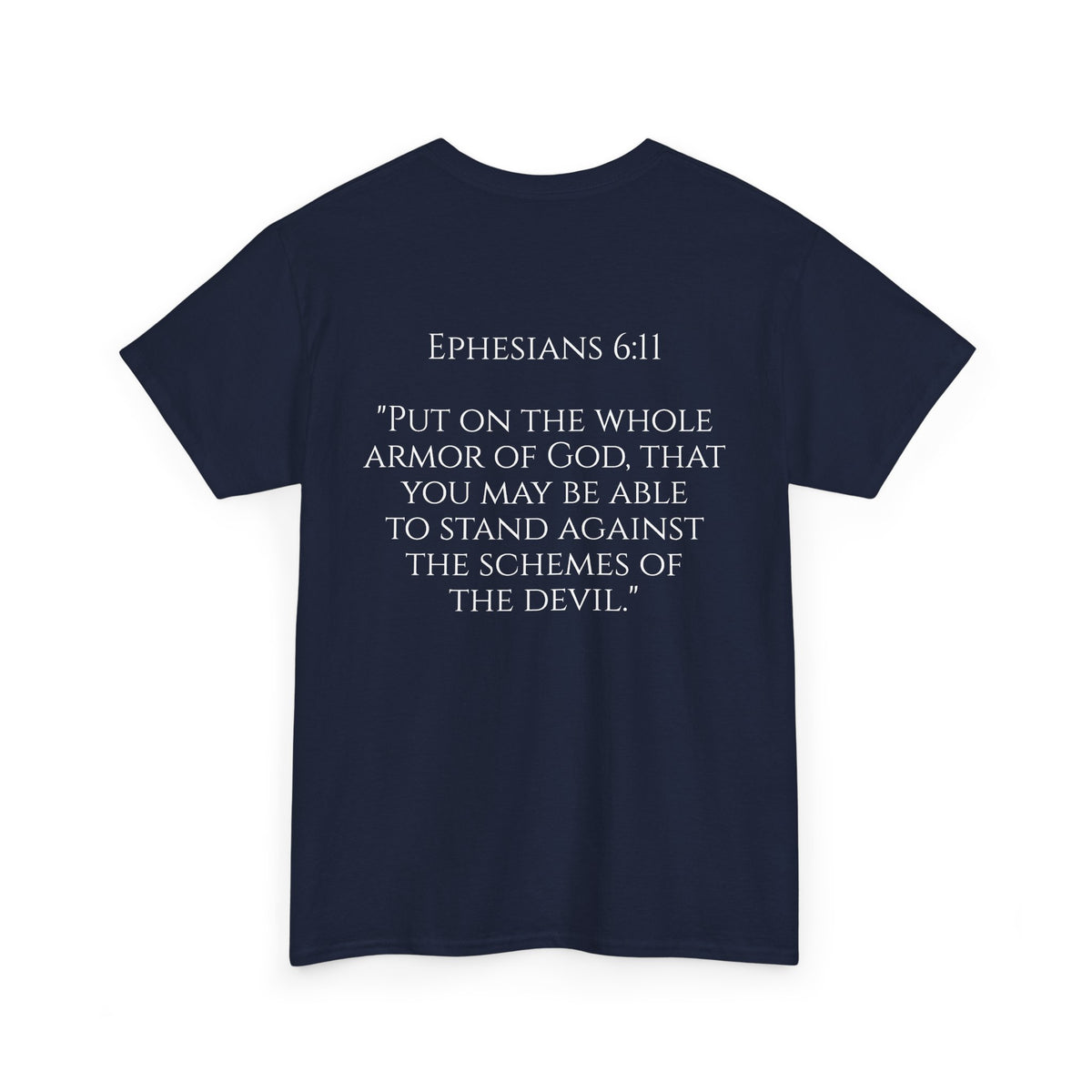 "Light Defeats Darkness" October Holliday Line edition T-Shirt — "Darkness Appeared He Need It Not" Graphic Tee (Ephesians 6:11)