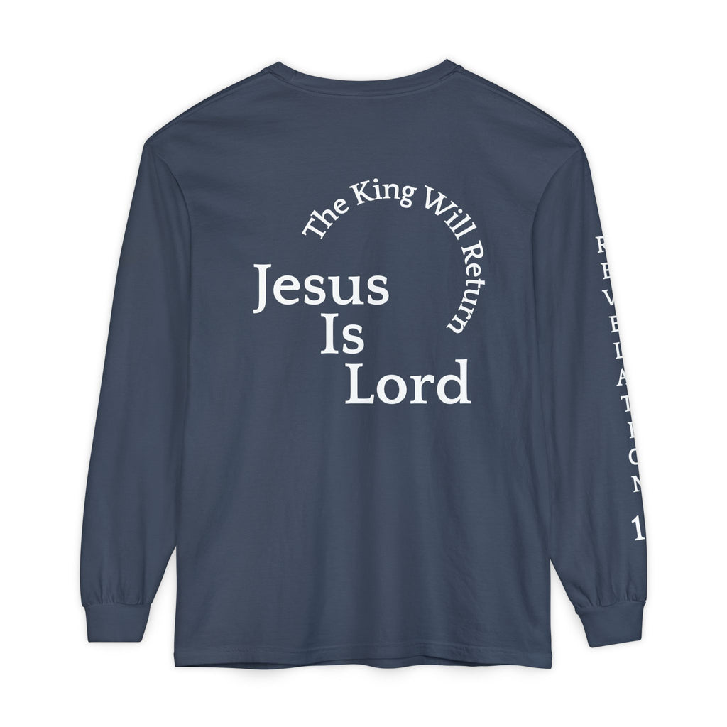 Jesus Is Lord Long Sleeve Tee — Regal Christian Warrior Graphic Shirt
