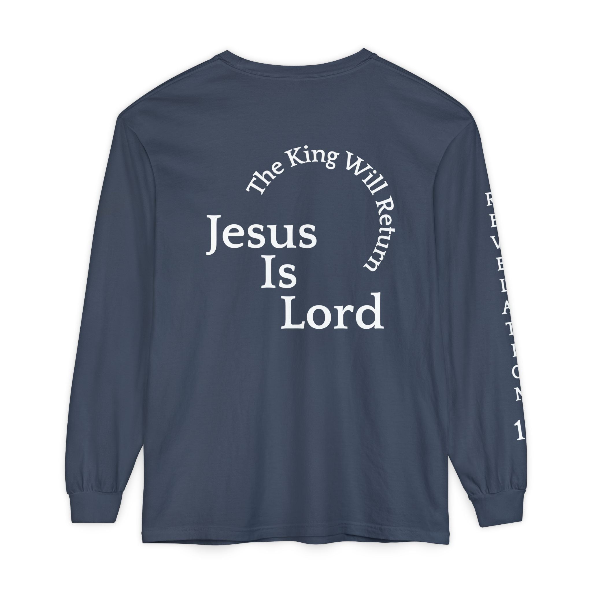 Jesus Is Lord Long Sleeve Tee — Regal Christian Warrior Graphic Shirt
