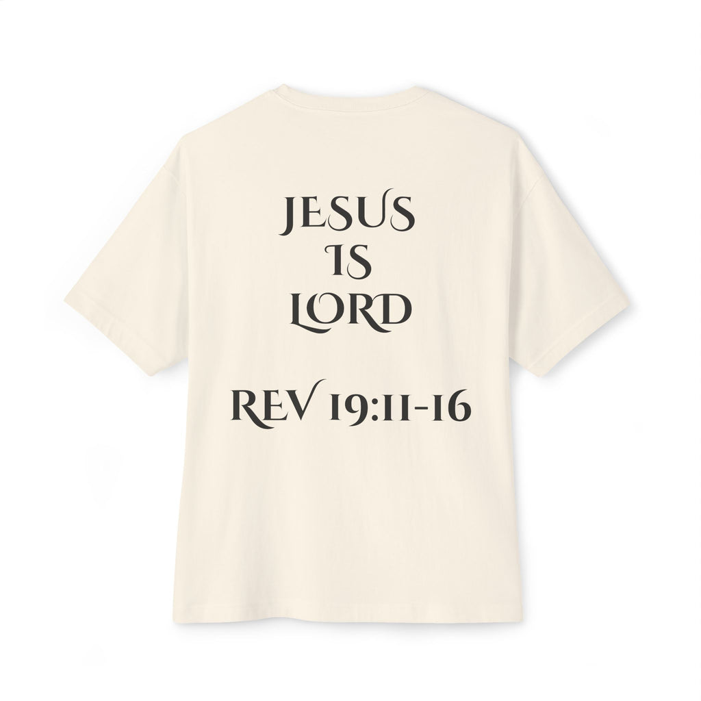 Jesus Is Lord Tee — King on White Horse Christian Graphic T‑Shirt (Rev. 19:11-16)