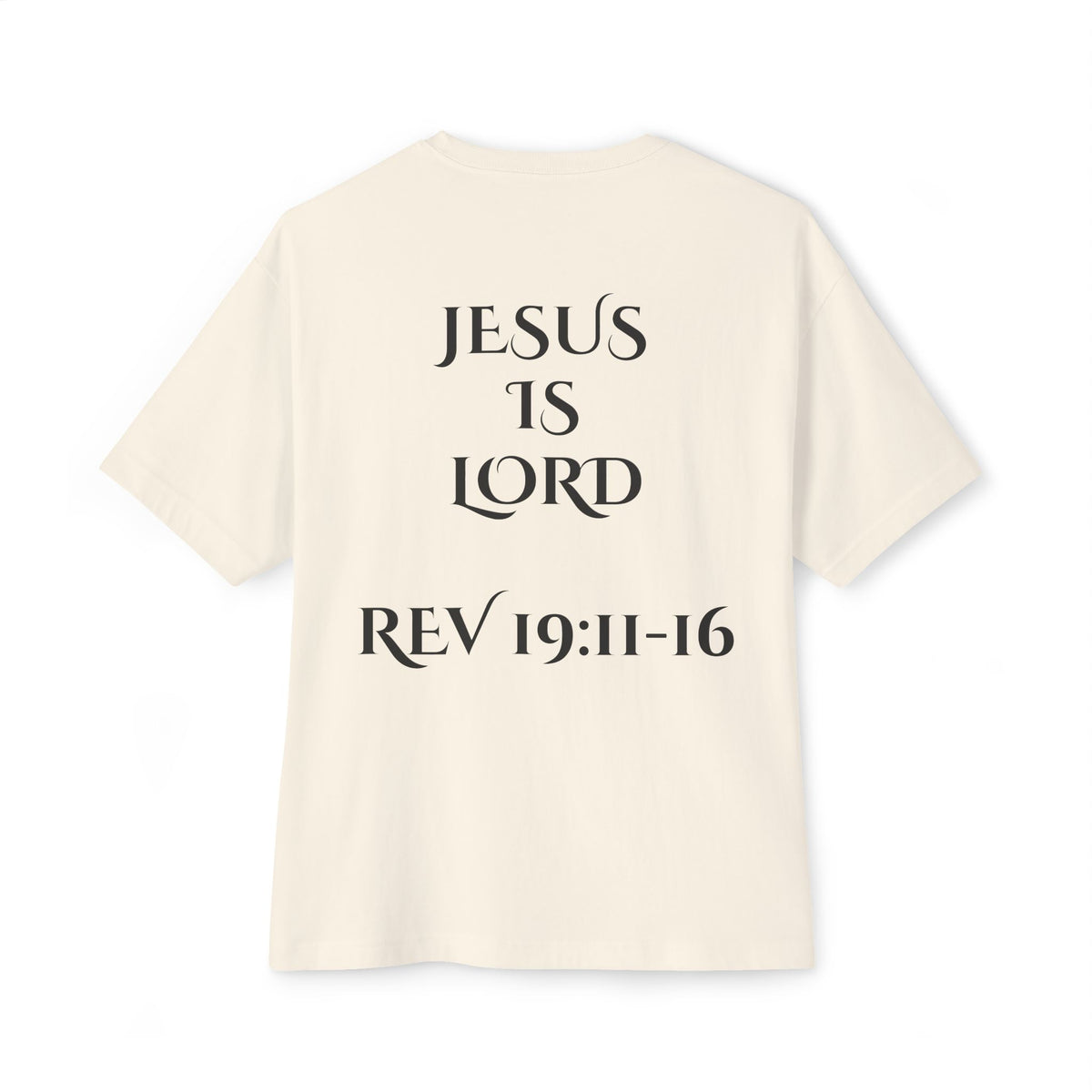 Jesus Is Lord Tee — King on White Horse Christian Graphic T‑Shirt (Rev. 19:11-16)