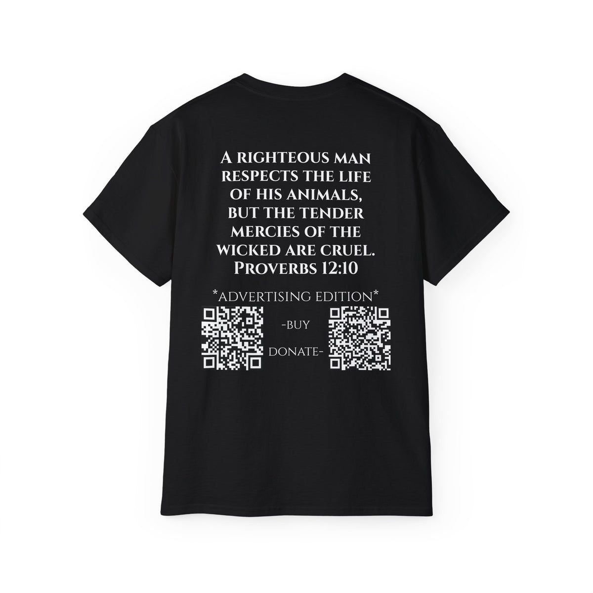 Jesus Follower Cat Lover ad edition T-Shirt — Proverbs 12:10 cat cafe Faith Tee