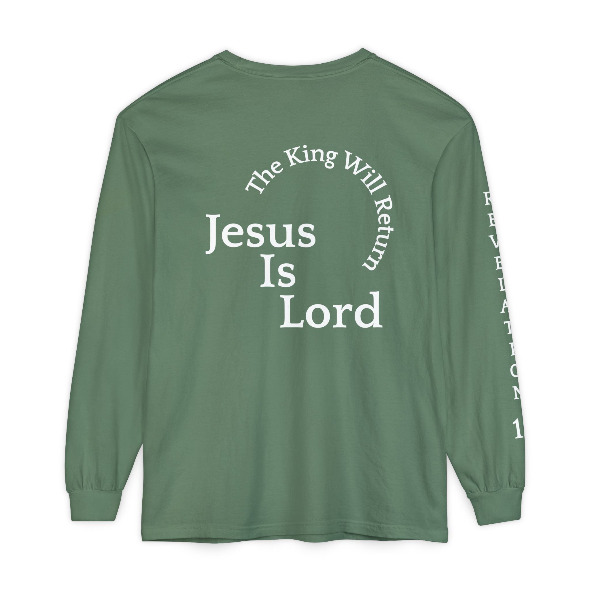 Jesus Is Lord Long Sleeve Tee — Regal Christian Warrior Graphic Shirt