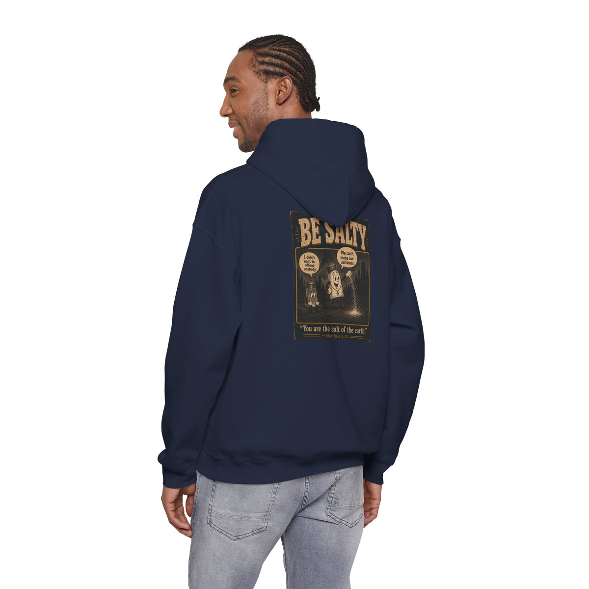 Salt the Earth Hoodie — "Salt the Earth" Matthew 5:13 Christian Graphic Pullover