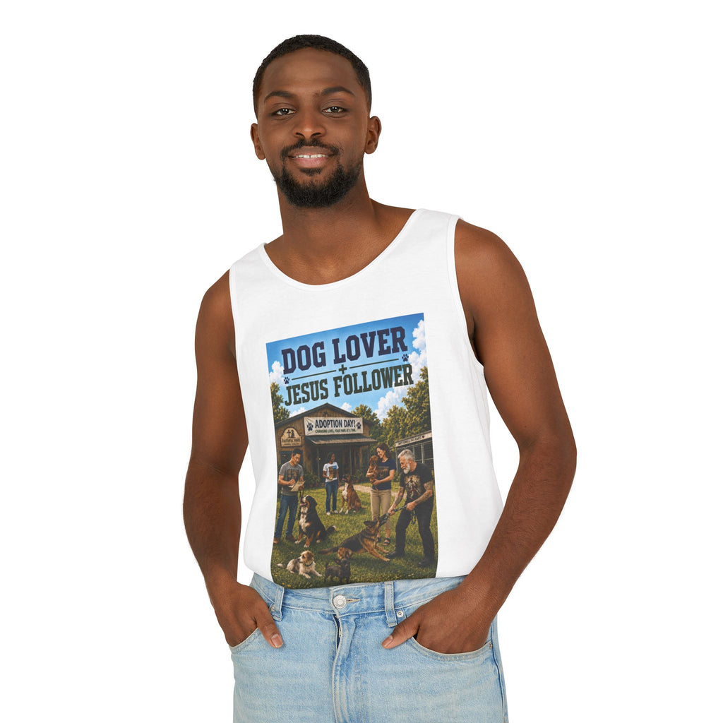 Jesus Follower Dog Lover Tank Top — Christian Pet Lover Graphic Tank