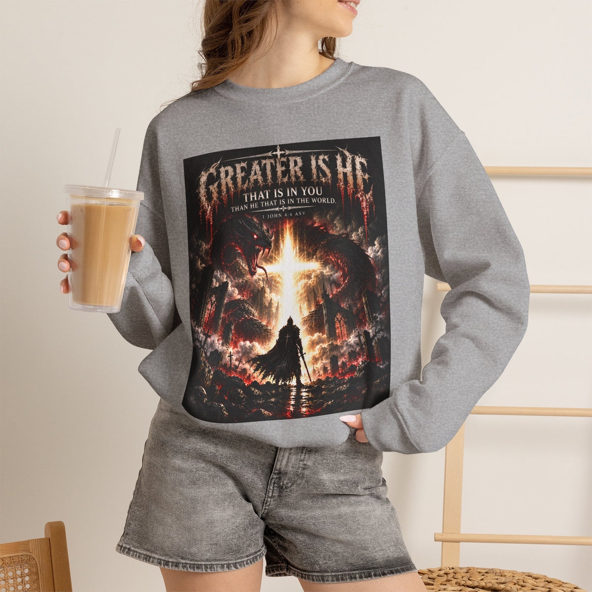 "Greater Is He" Ad Edition Holiday October Edition Cross Design