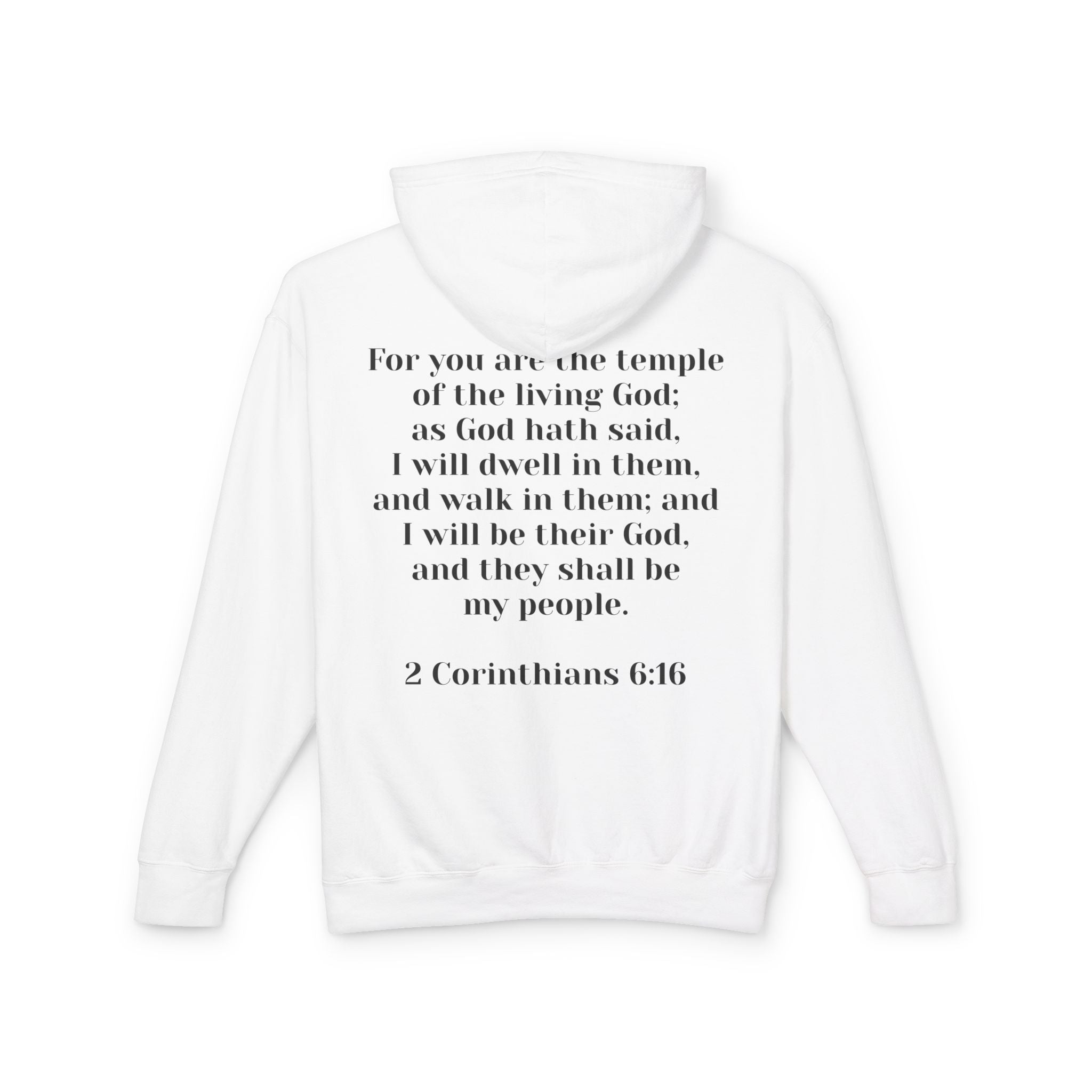 Christian 'Then & Now' Hoodie — 2 Corinthians 6:16 Temple of the Living God Sweatshirt