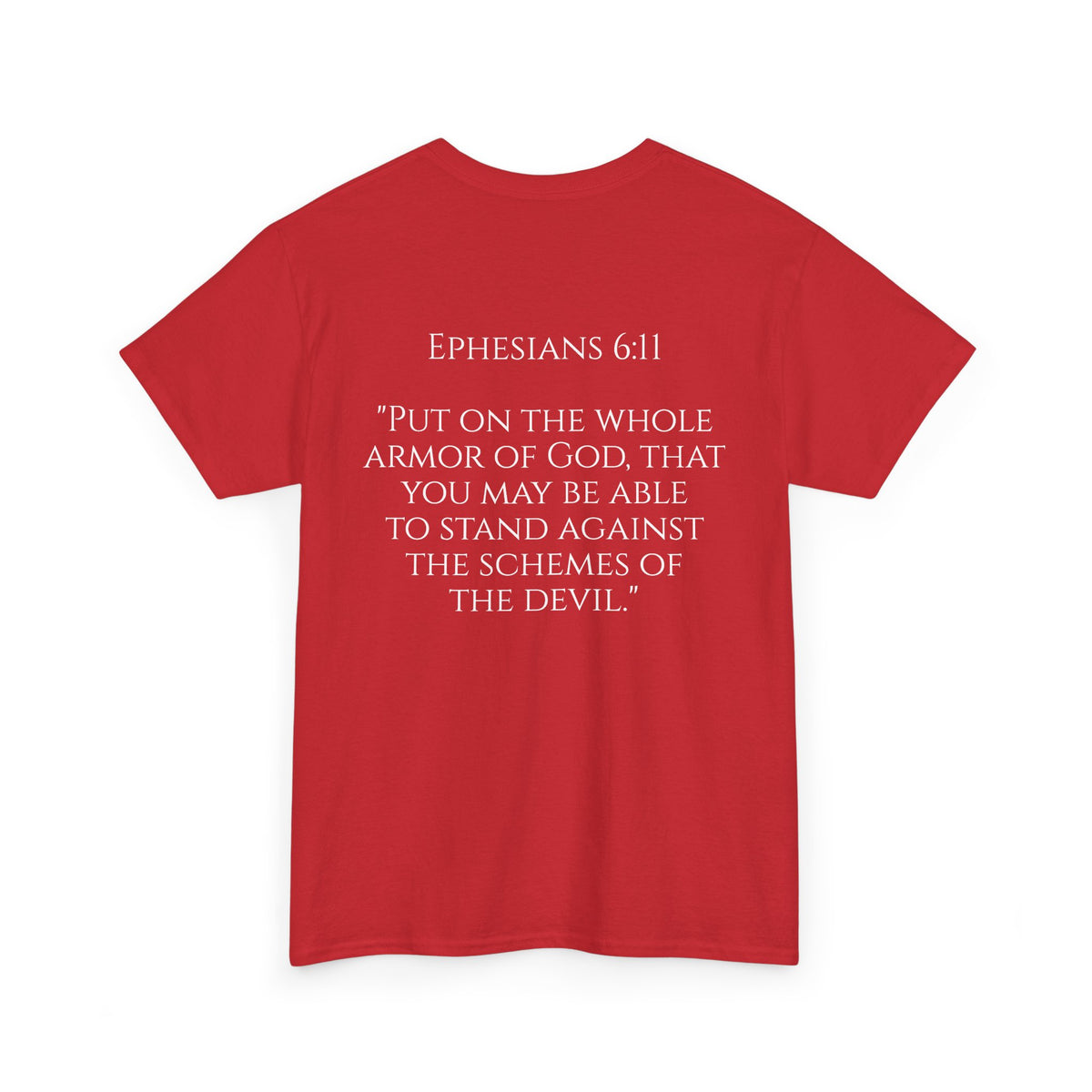 "Light Defeats Darkness" October Holliday Line edition T-Shirt — "Darkness Appeared He Need It Not" Graphic Tee (Ephesians 6:11)