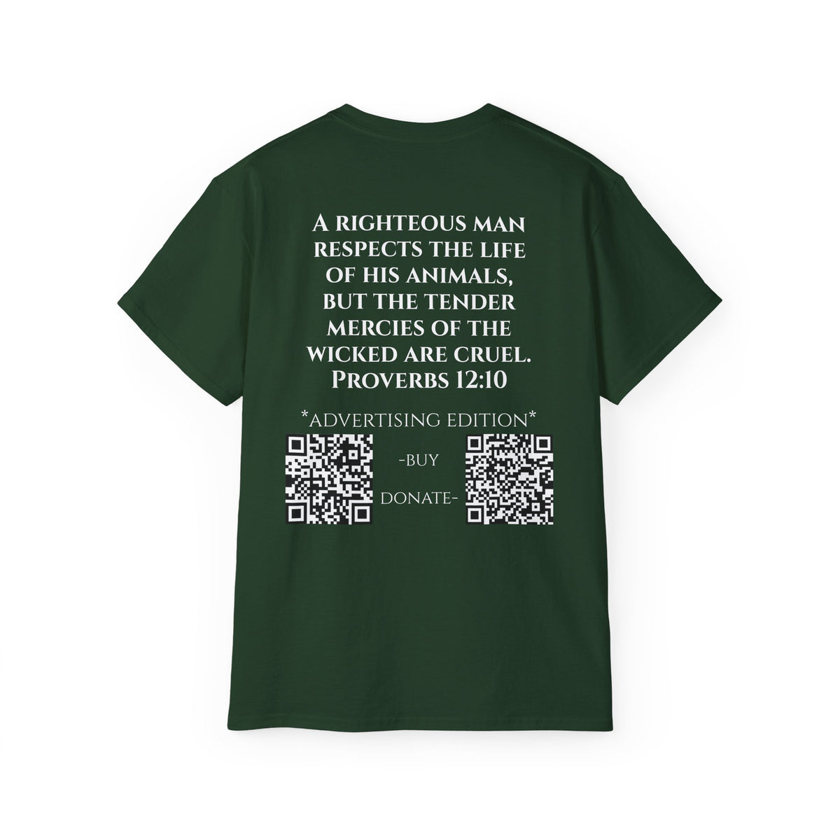 Jesus Follower Cat Lover ad edition T-Shirt — Proverbs 12:10 cat cafe Faith Tee