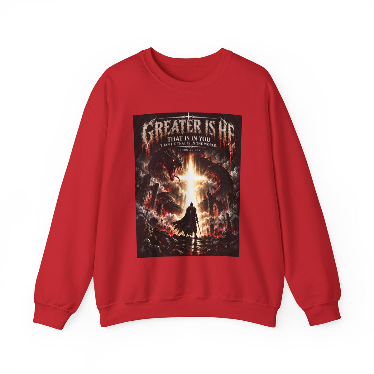"Greater Is He" Ad Edition Holiday October Edition Cross Design